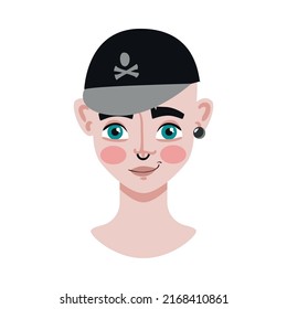 Portrait Face Creator Composition With Isolated Human Characters Head On Blank Background Vector Illustration