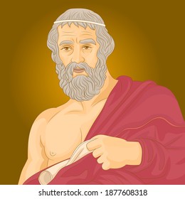 Portrait of the famous Greek philosopher Plato