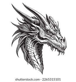 Dragon Head Art Royalty Free Stock Svg Vector