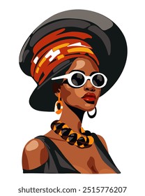 
Portrait of fashionable African American woman