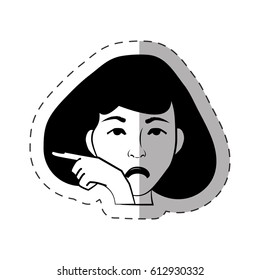 portrait female expression face