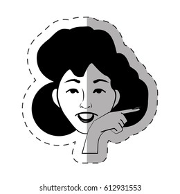 portrait female expression face