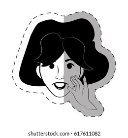portrait female expression face