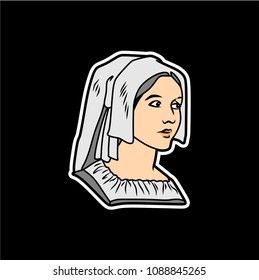 Portrait of female mascot