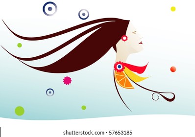 portrait of a female in summer