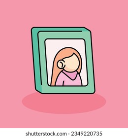 Portrait Free vector cartoon icon illustration. customer experience icon concept isolated . flat cartoon style