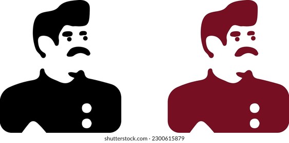 Retrato de un hombre gracioso con bigote