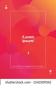 Portrait Geometric Background with Simple Shapes and Trendy Gradients Colors and Composition. EPS 10 Vector.