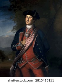 Portrait of George Washington - vector illustration