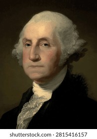 Portrait of George Washington - vector illustration