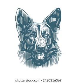 portrait of german shepherd dog