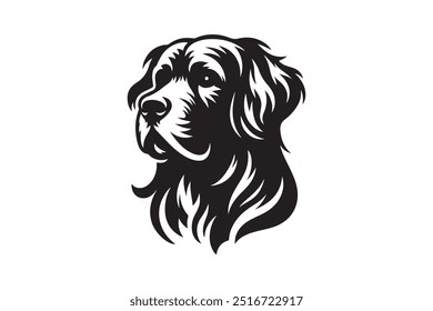 Portrait of a German Shepherd Dog Vector isolated on white background, Dog Silhouettes.