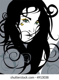 the portrait of a girl