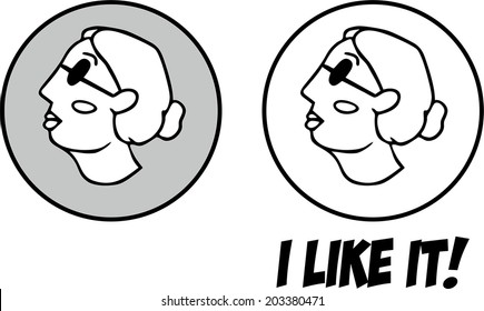 portrait of a girl in a circle I like it