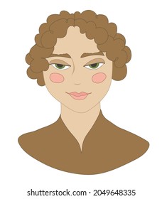 Portrait of a girl with curls 