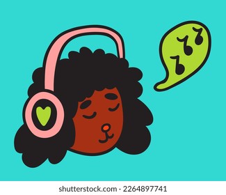 retrato de una chica de estilo plano. dibujo vectorial de una mujer. cabeza aislada de una mujer. 