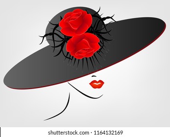Portrait of a girl in a hat.