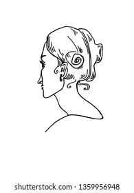Portrait of a girl vector