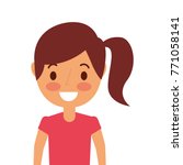 portrait girl young cartoon female kid