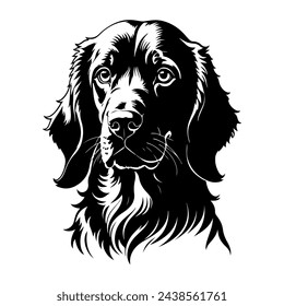Portrait of a Gordon Setter Dog Vector isolated on white background, Dog Silhouettes. svg