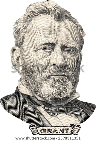 Portrait of Grant from a 50 dollar bill
