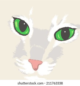 Portrait of a gray cat