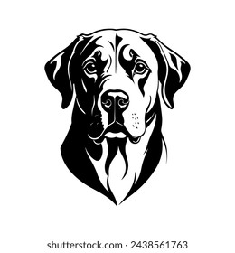 Portrait of a Great Dane Dog Vector isolated on white background, Dog Silhouettes. svg