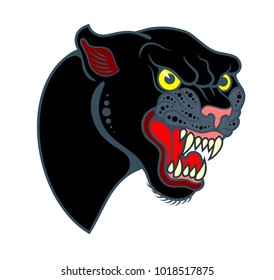 Portrait of a grinning Panther 