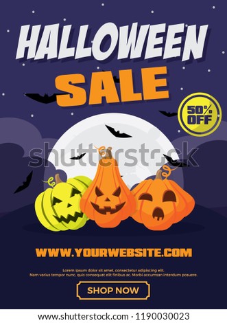 portrait halloween web banner template stock vector royalty free