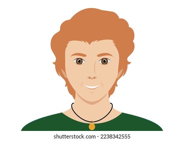 Portrait of handsome happy man vector