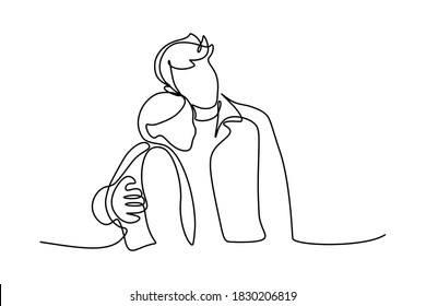 3,290 Line art couple hug Images, Stock Photos & Vectors | Shutterstock