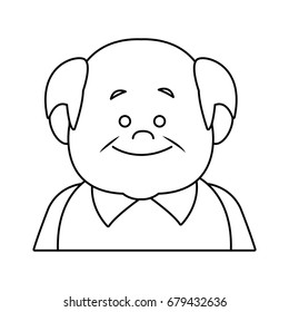 portrait happy grandfather man family person