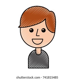 portrait of happy young boy smiling cartoon