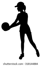 Portrait of healthy young woman holding small fitness ball 