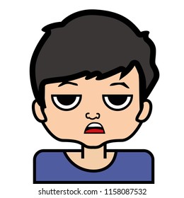 portrait icon, face. on white background, vector.