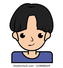 portrait icon, face. on white background, vector.