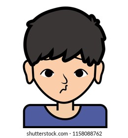 portrait icon, face. on white background, vector.