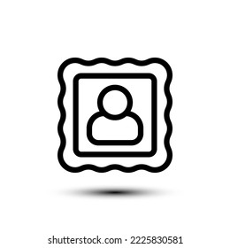 Portrait icon. flat design vector illustration for web and mobile