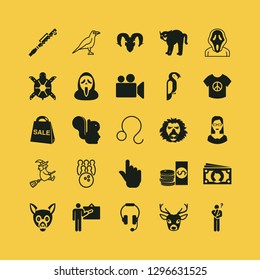 portrait icon set with deer, teacher woman and black cat vector illustration