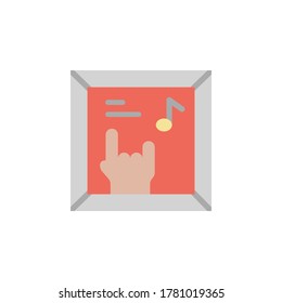 Portrait icon. Simple color vector elements of rock n roll icons for ui and ux, website or mobile application