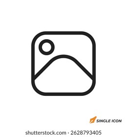 portrait icon vector illustration. portrait symbol isolated on white background