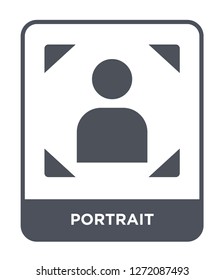 portrait icon vector on white background, portrait trendy filled icons from Electronic stuff fill collection, portrait simple element illustration