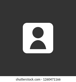 portrait icon vector. portrait sign on black background. portrait icon for web and app