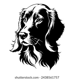 Portrait of a Irish Setter Dog Vector isolated on white background, Dog Silhouettes. svg