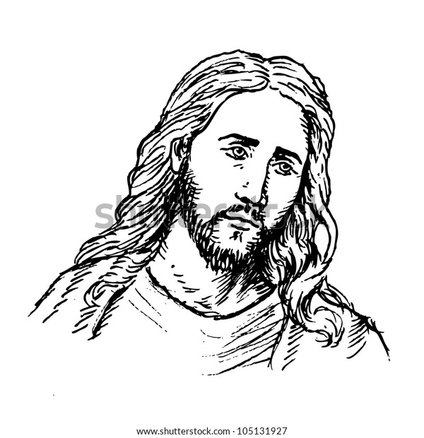 Portrait Jesus Stock Vector (Royalty Free) 105131927
