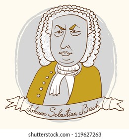 Portrait Of Johann Sebastian Bach.