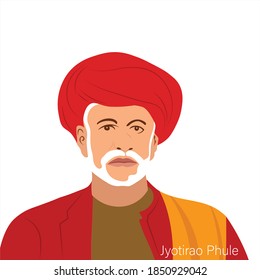 Retrato de Jyotiba Phule, la reformadora social del siglo XIX.