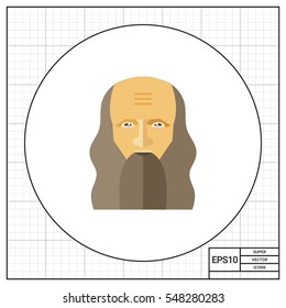 Portrait of Leonardo da Vinci icon