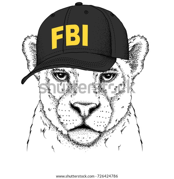 Portrait Leopard Cap Fbi Agent Can 