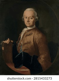 Portrait of Leopold Mozart - vector illustration
